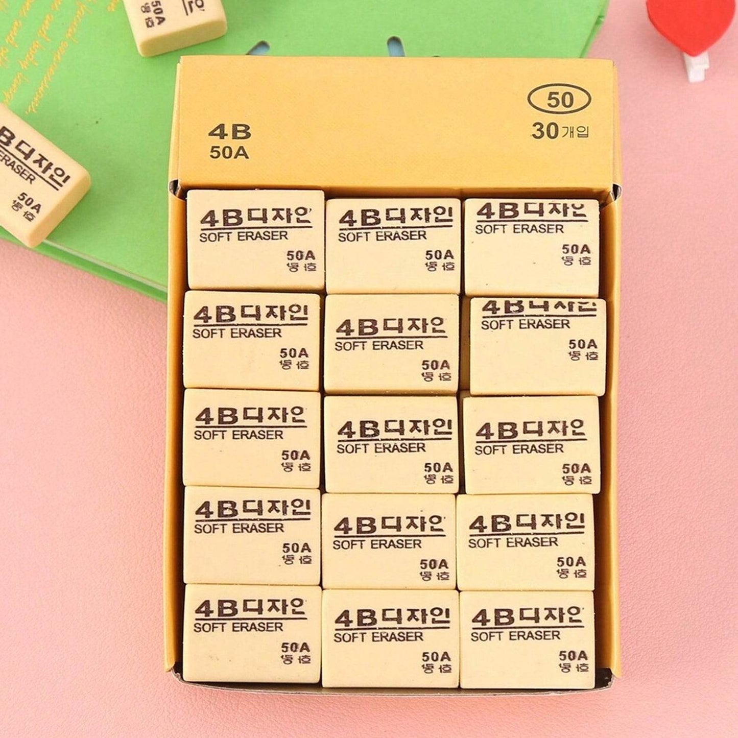 4B Erasers 30 Pack Erasers Yellow Erasers for Kids - Gadgetspiremart