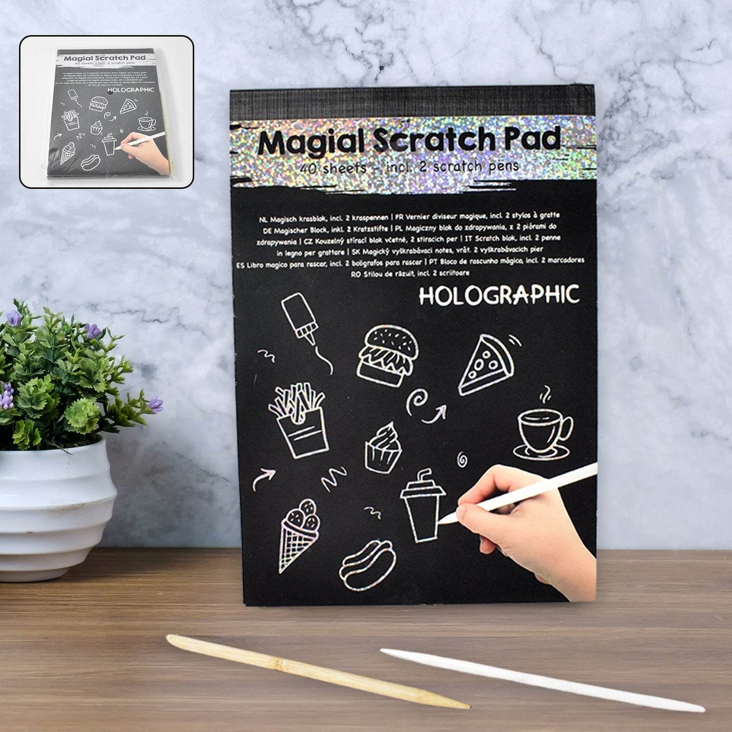 Magical Scratch Art Book For Gifts Girls & Boys (40 Sheet) - Gadgetspiremart