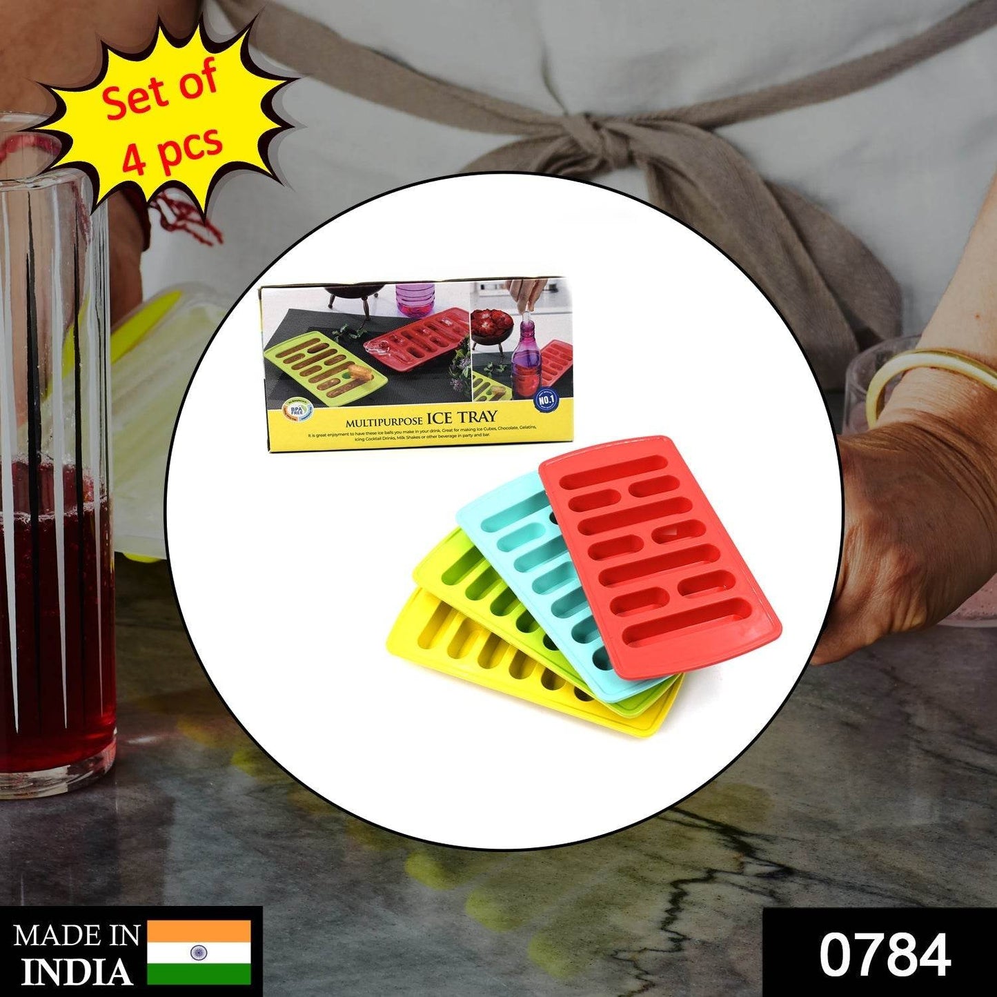 4-Piece Fancy Ice Tray – Versatile Household Ice Maker - Gadgetspiremart