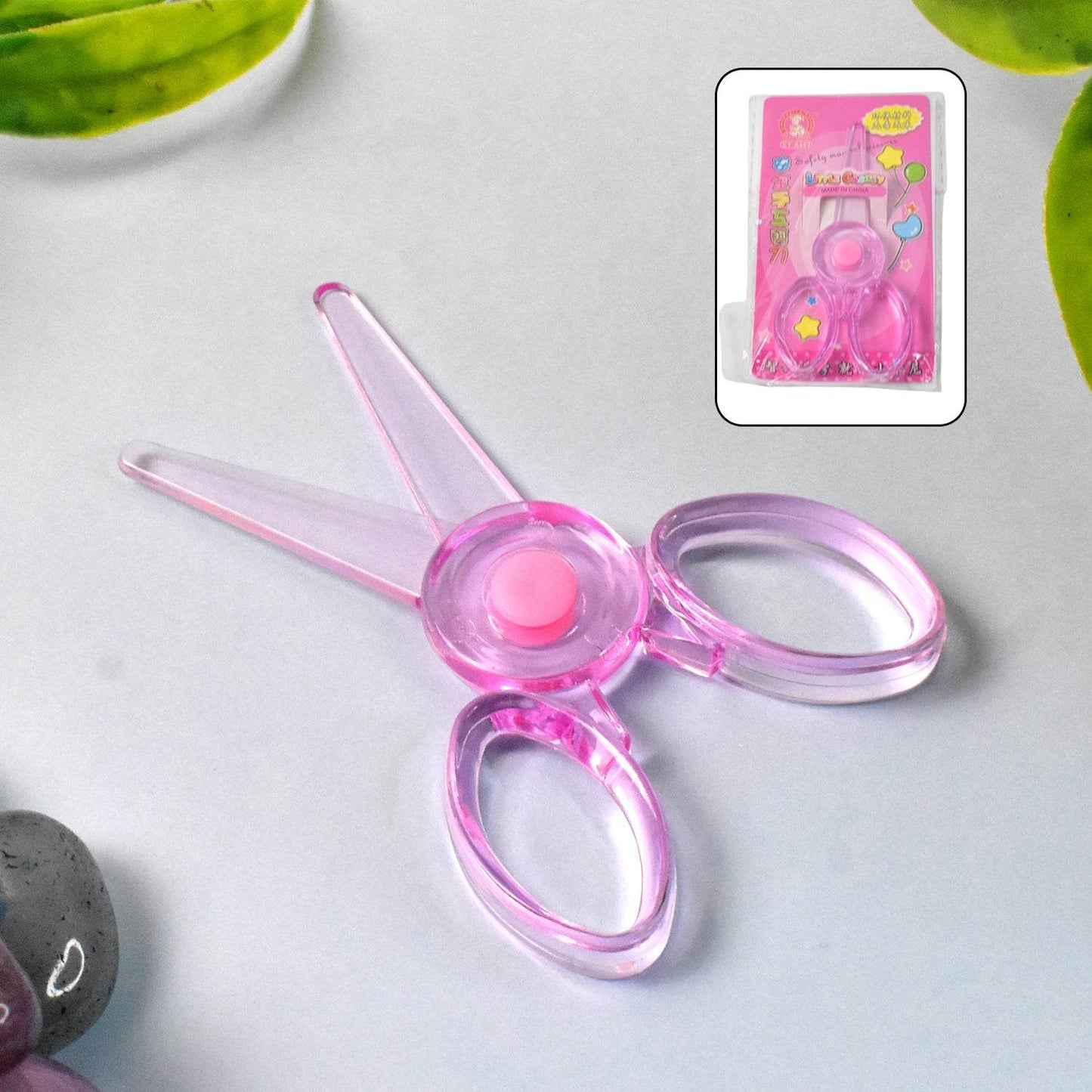Plastic Child-Safe Scissor (1 Pc / Mix Color) - Gadgetspiremart