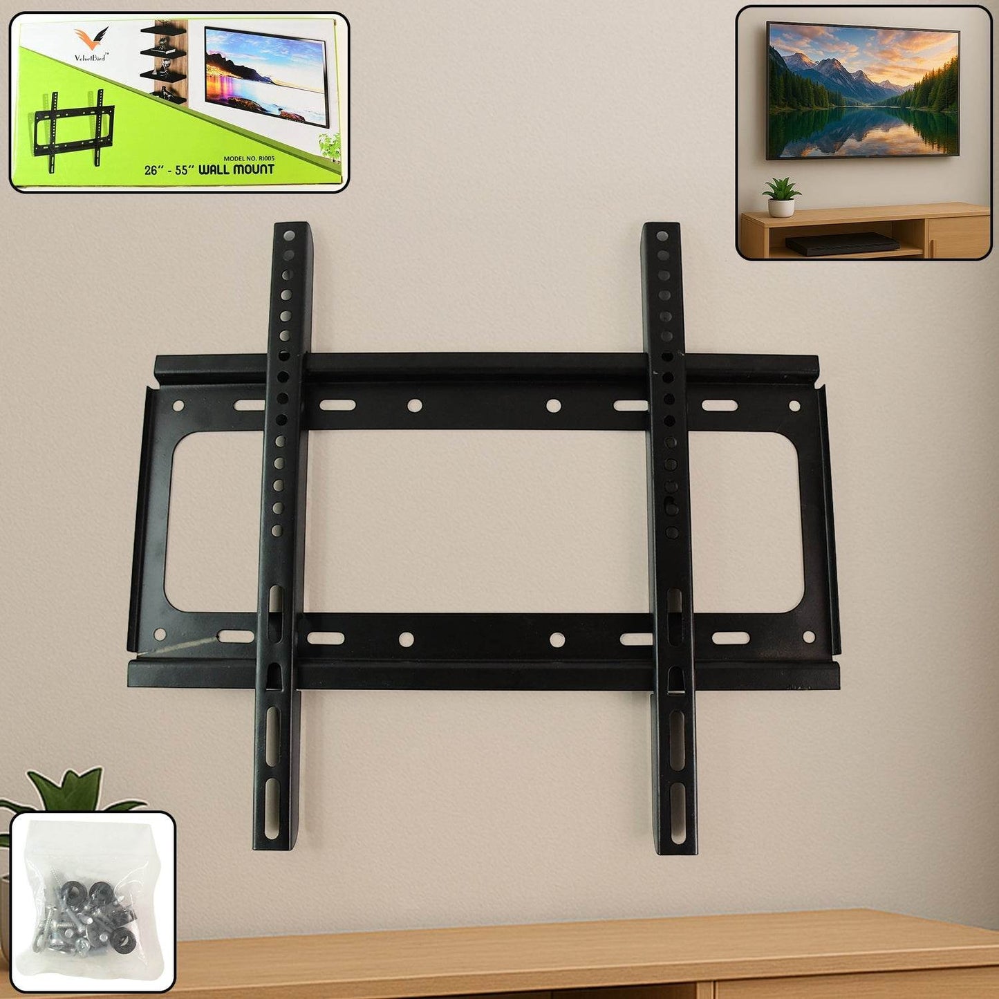 Universal Heavy Duty Adjustable Metal LED LCD TV Wall Mount Bracket - Gadgetspiremart
