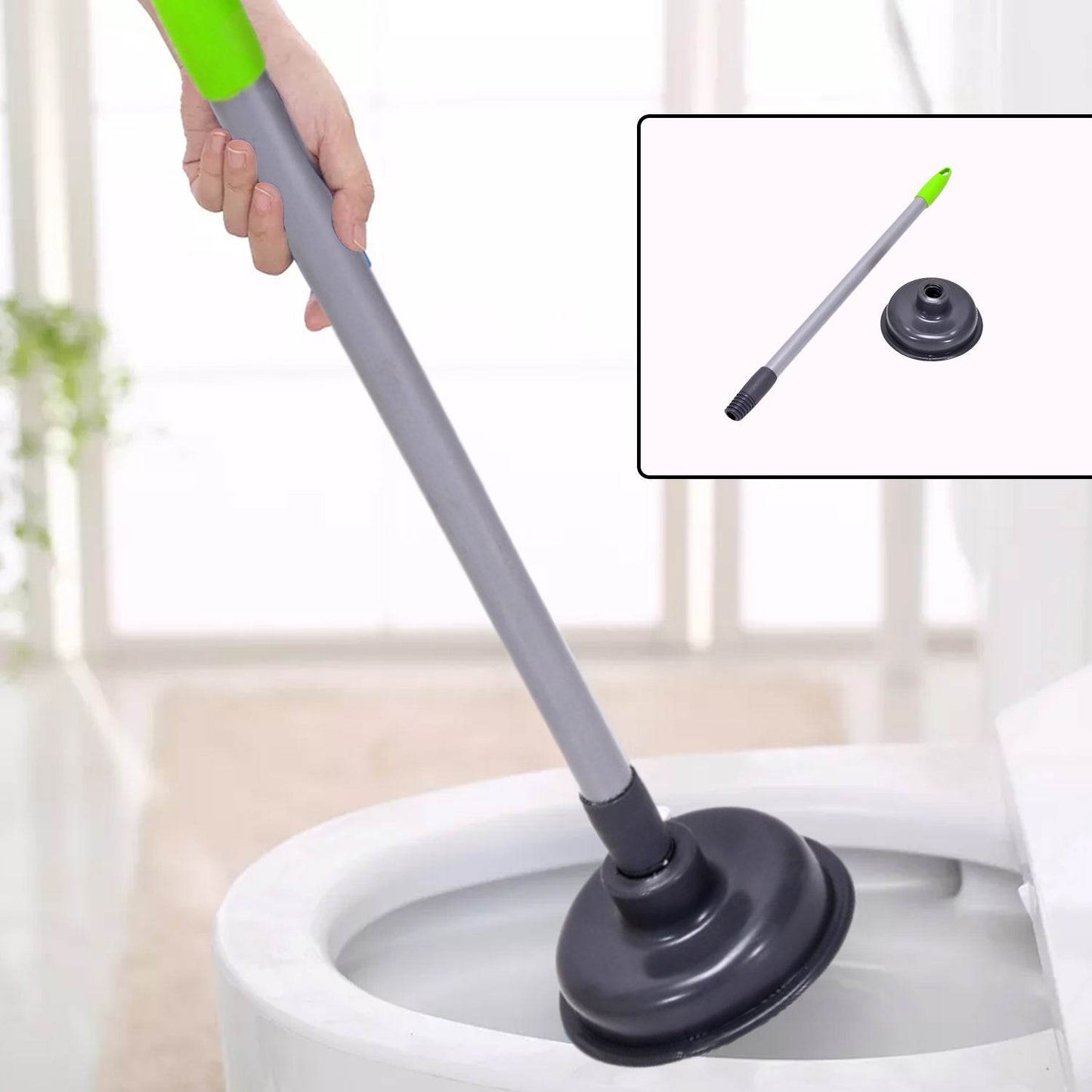 Toilet Plunger - for Clogs in Toilet Bowls and Sinks in Homes, Commercial and Industrial Buildings. - Gadgetspiremart