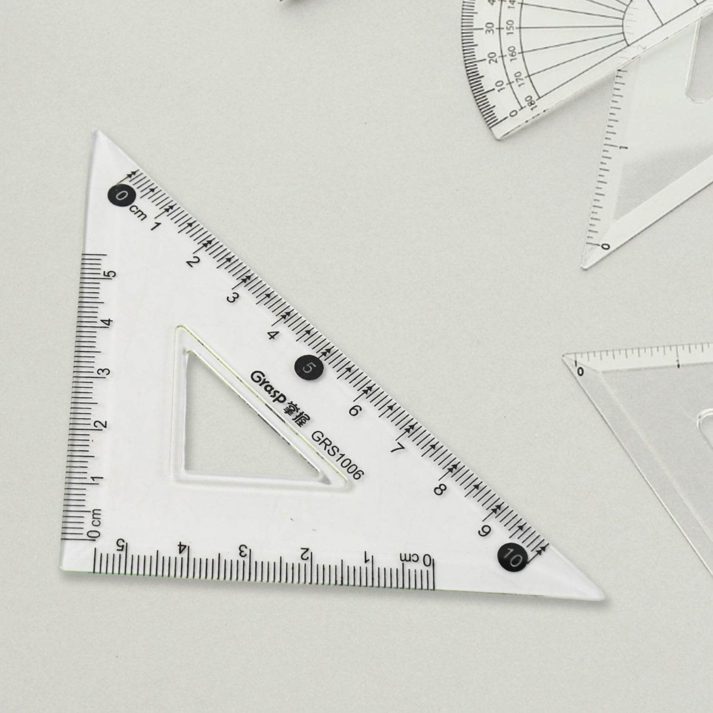 4-Piece Geometry Set, Triangle Ruler Protractor Straight Ruler - Gadgetspiremart