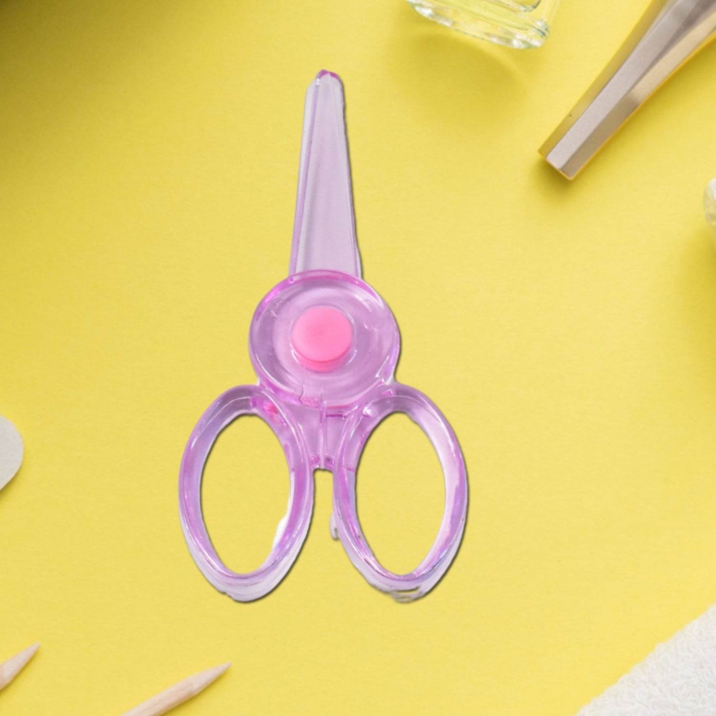 Plastic Child-Safe Scissor (1 Pc / Mix Color) - Gadgetspiremart