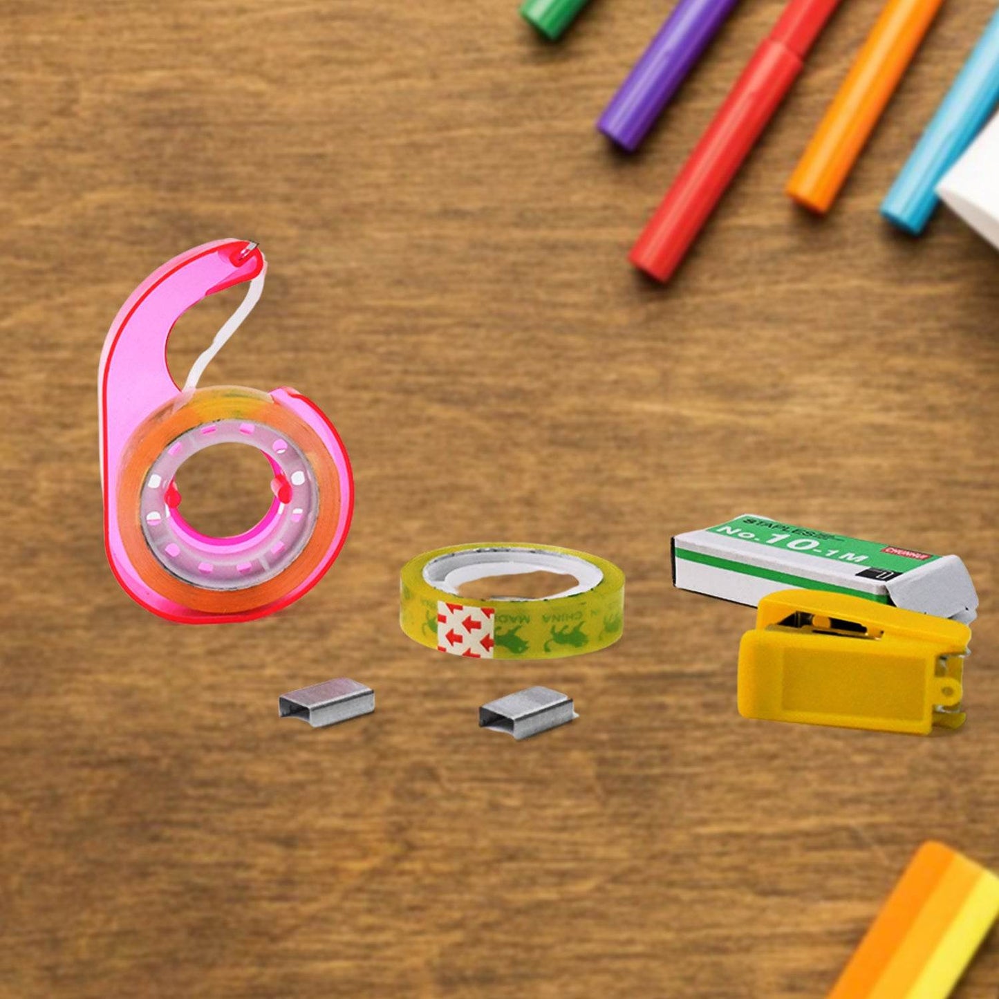 5 In 1 Stationery Tools for School, Office, Home, Carton Box & Gift Sealing - Gadgetspiremart