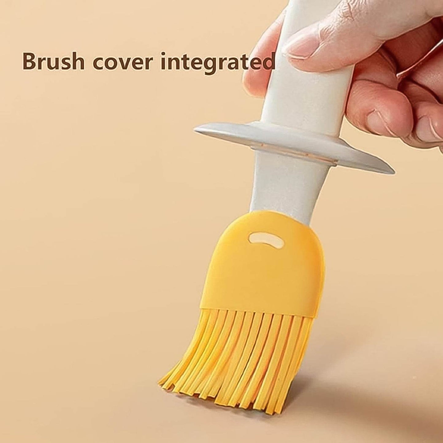 Plastic 2 in 1 Oil Dispenser Bottle with Silicone Basting Brush (1 Set) - Gadgetspiremart