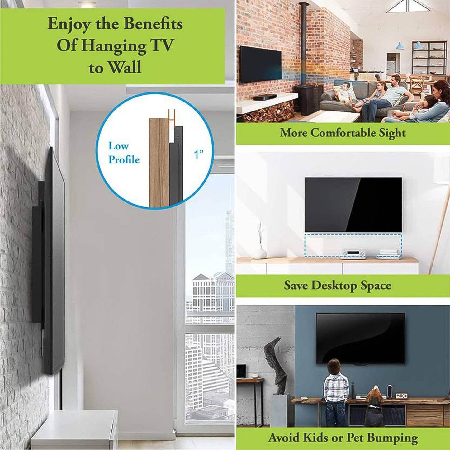 Universal Heavy Duty Adjustable Metal LED LCD TV Wall Mount Bracket - Gadgetspiremart