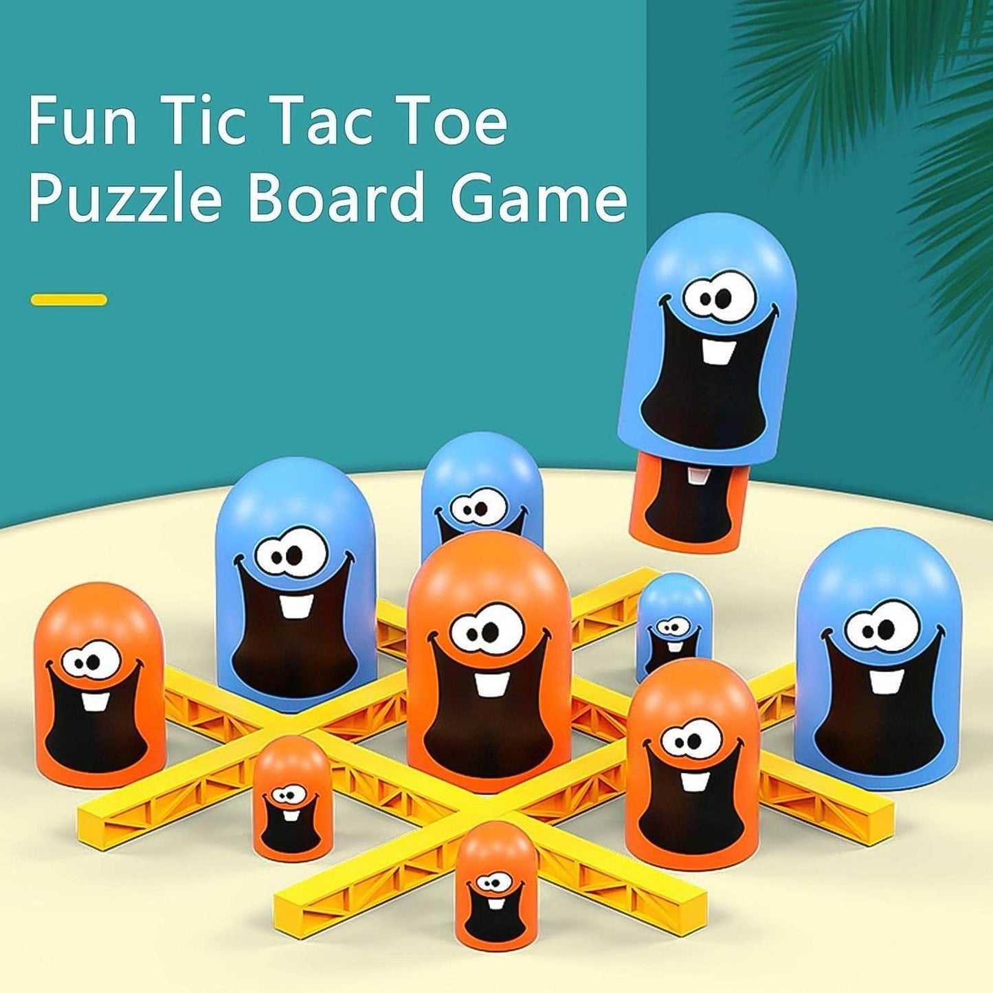Tic-Tac-Toe Game, Gobble Game, Board Game Indoor (1 Set) - Gadgetspiremart