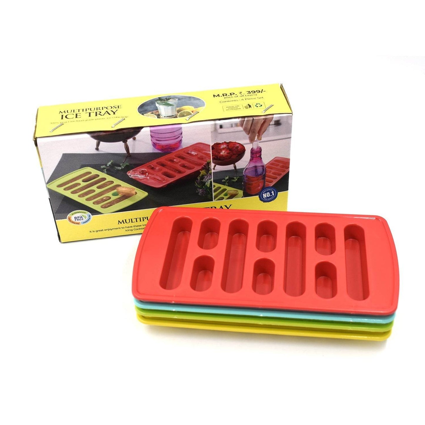 4-Piece Fancy Ice Tray – Versatile Household Ice Maker - Gadgetspiremart