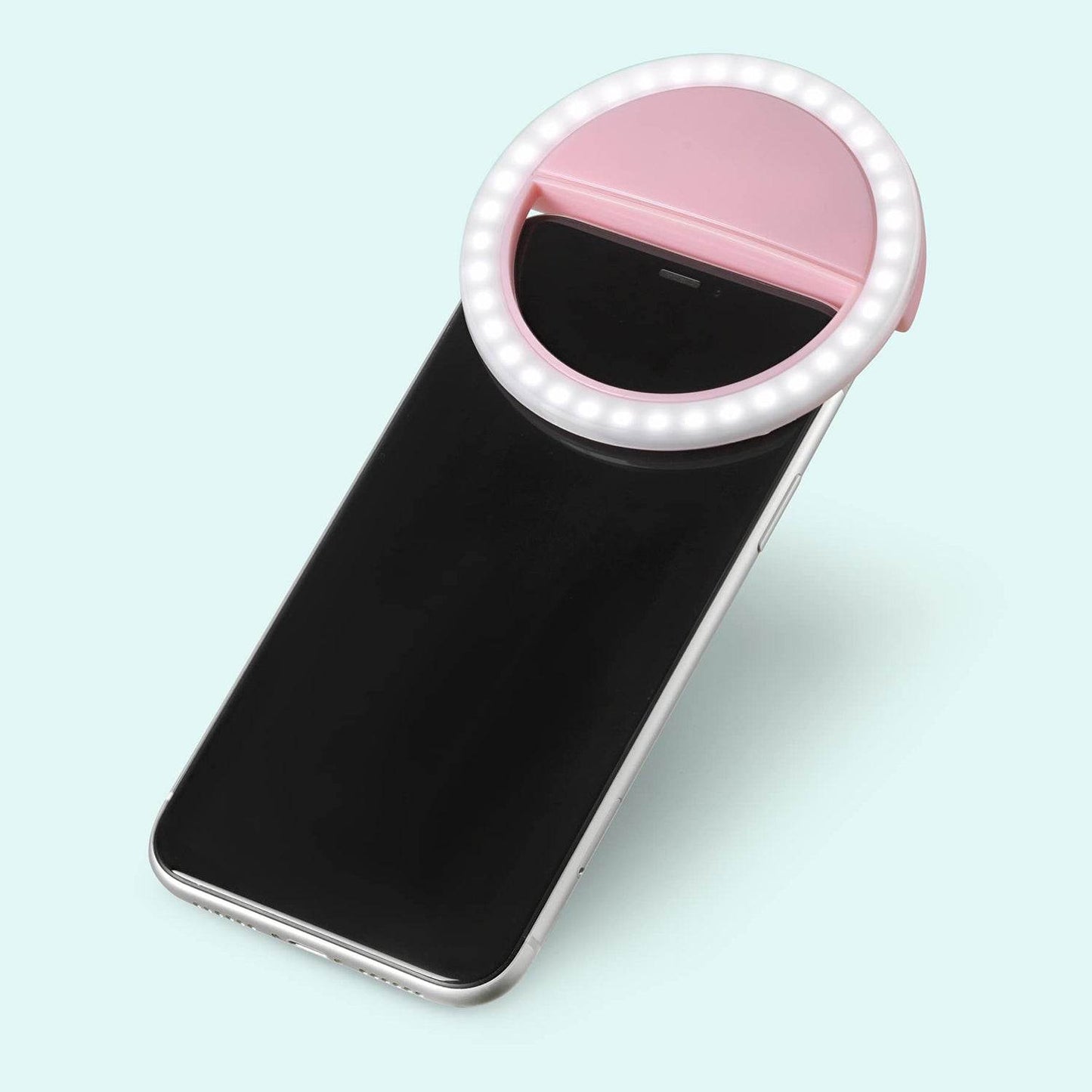 Phone Selfie Ring Light – Battery Operated Clip-On Light for Smartphone Photography (Battery Not Included) - Gadgetspiremart