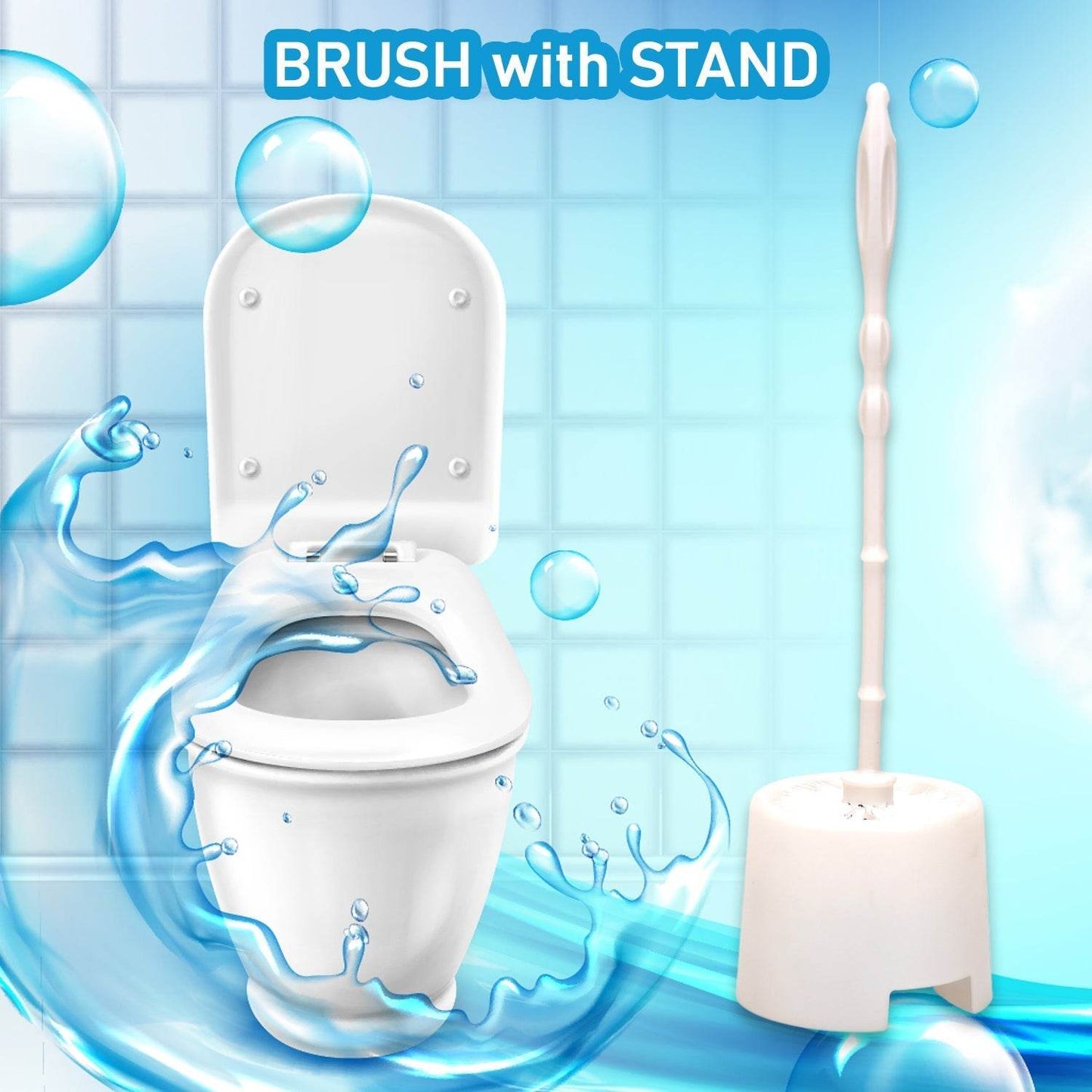 Toilet Cleaning Brush with Potted Holder - Gadgetspiremart