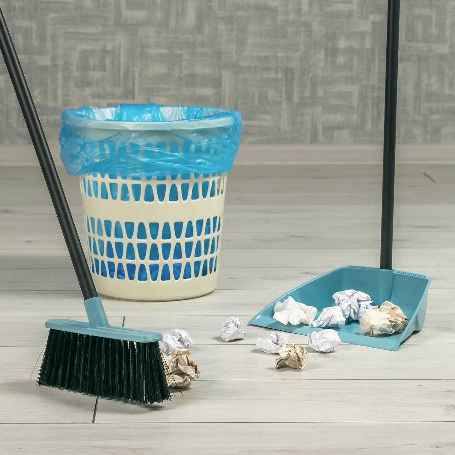 Long Handle Dustpan and Brush 2 Piece Set for Sweeping Cleaning Home Office, Supdi - Gadgetspiremart