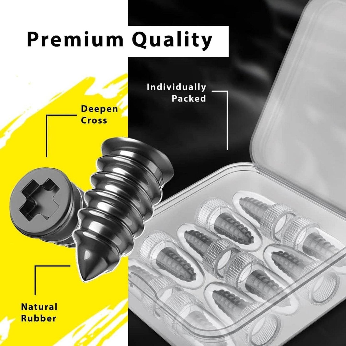 Tire Repair Rubber Nail Car Tire Repair Nails Tire Repair Rubber Screws, Black (10 Pcs Set) - Gadgetspiremart