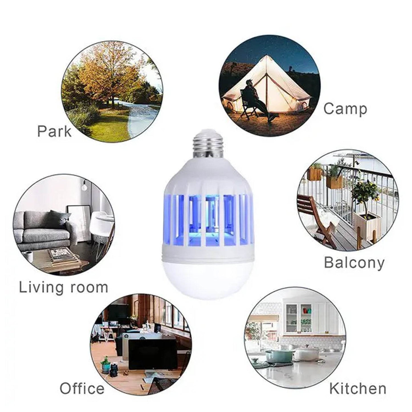 5W Mosquito Killer Lamp E27 LED Zapper for Summer Insects & Moths - Gadgetspiremart