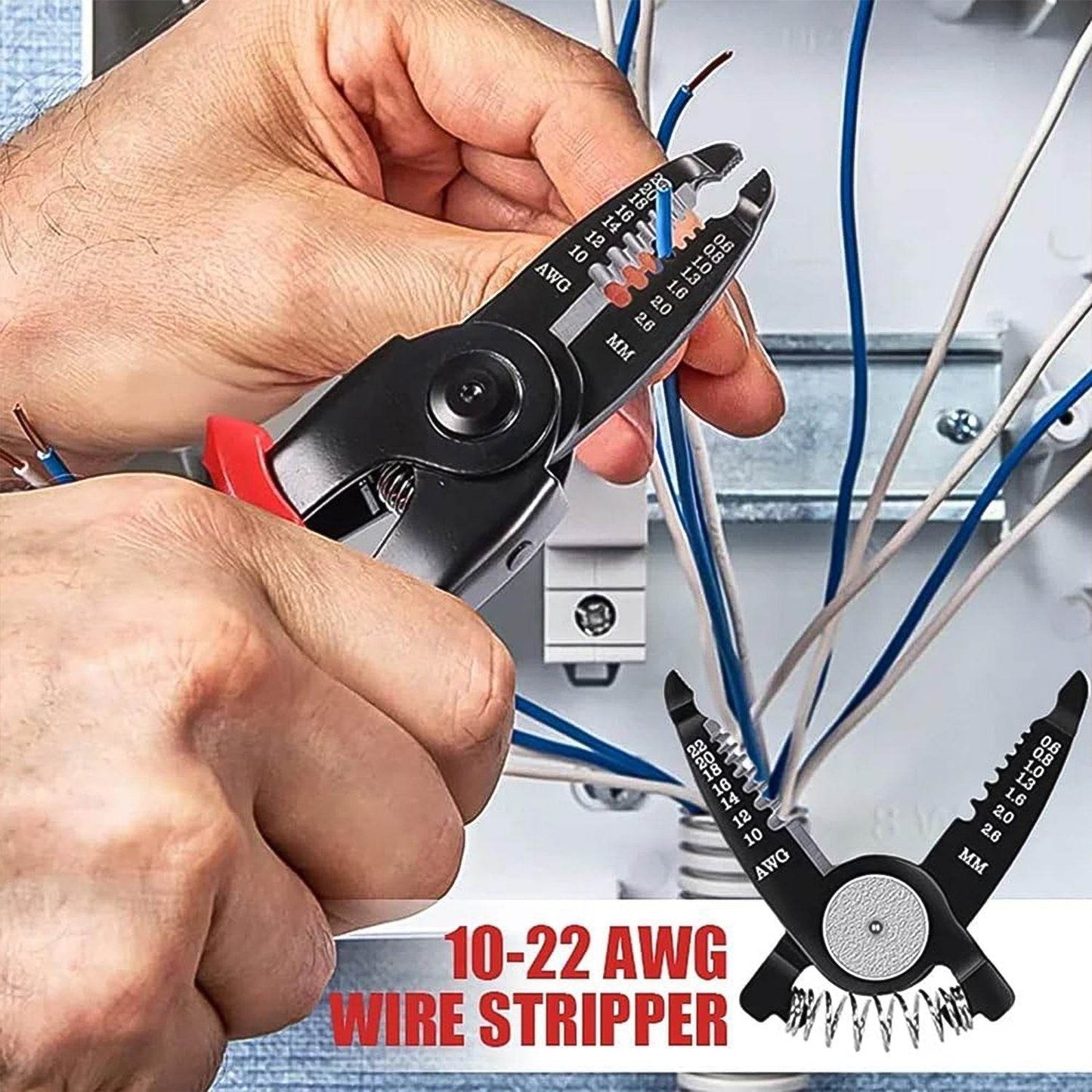 5 in 1 Wire Stripper Pliers Set, Soft Grip, Anti-Slip, Alloy Steel, Cutting, Gripping, Stripping - Gadgetspiremart