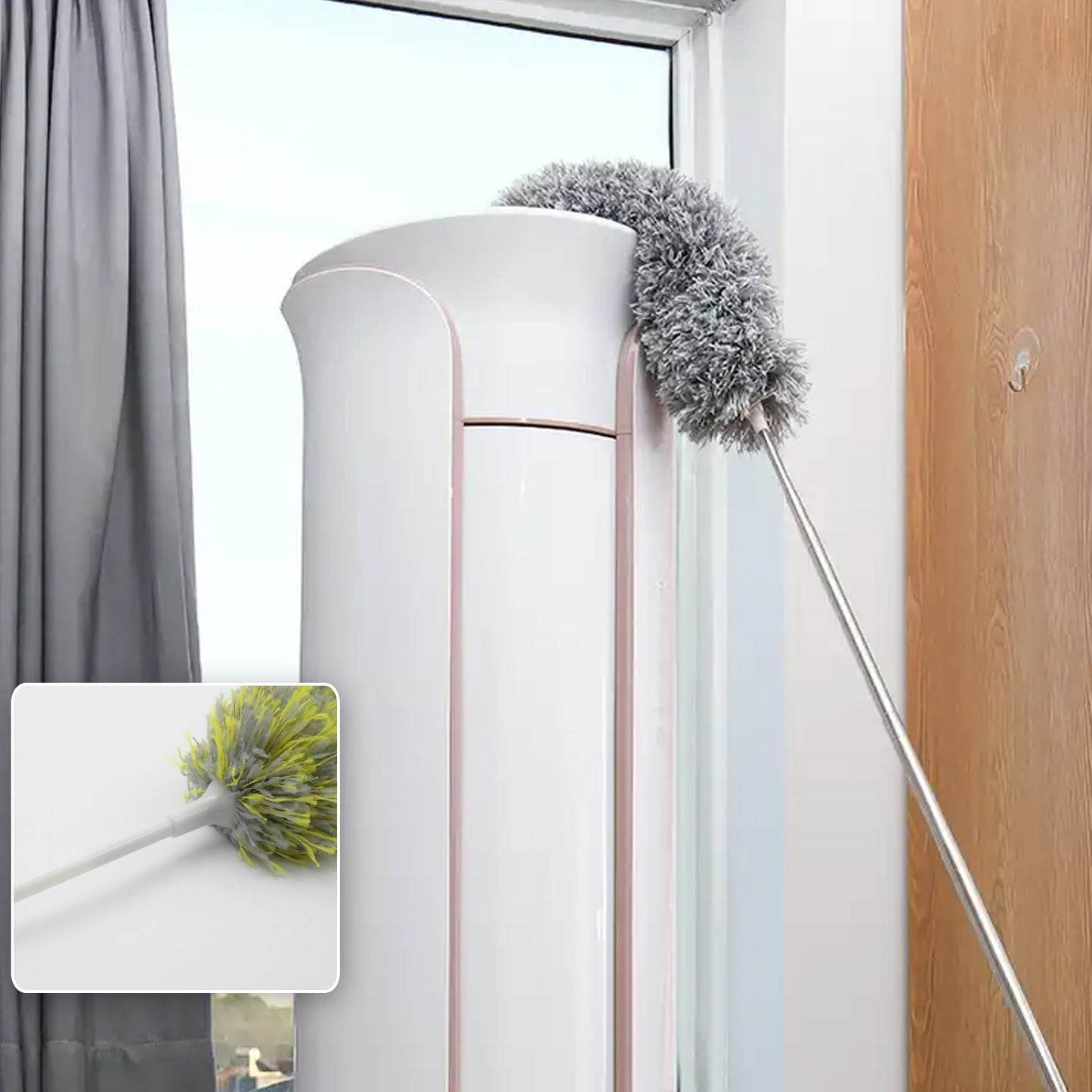 Long Handle Microfiber Duster – Extendable & Washable Cleaning Tool for Home, Car & Office (62cm) - Gadgetspiremart