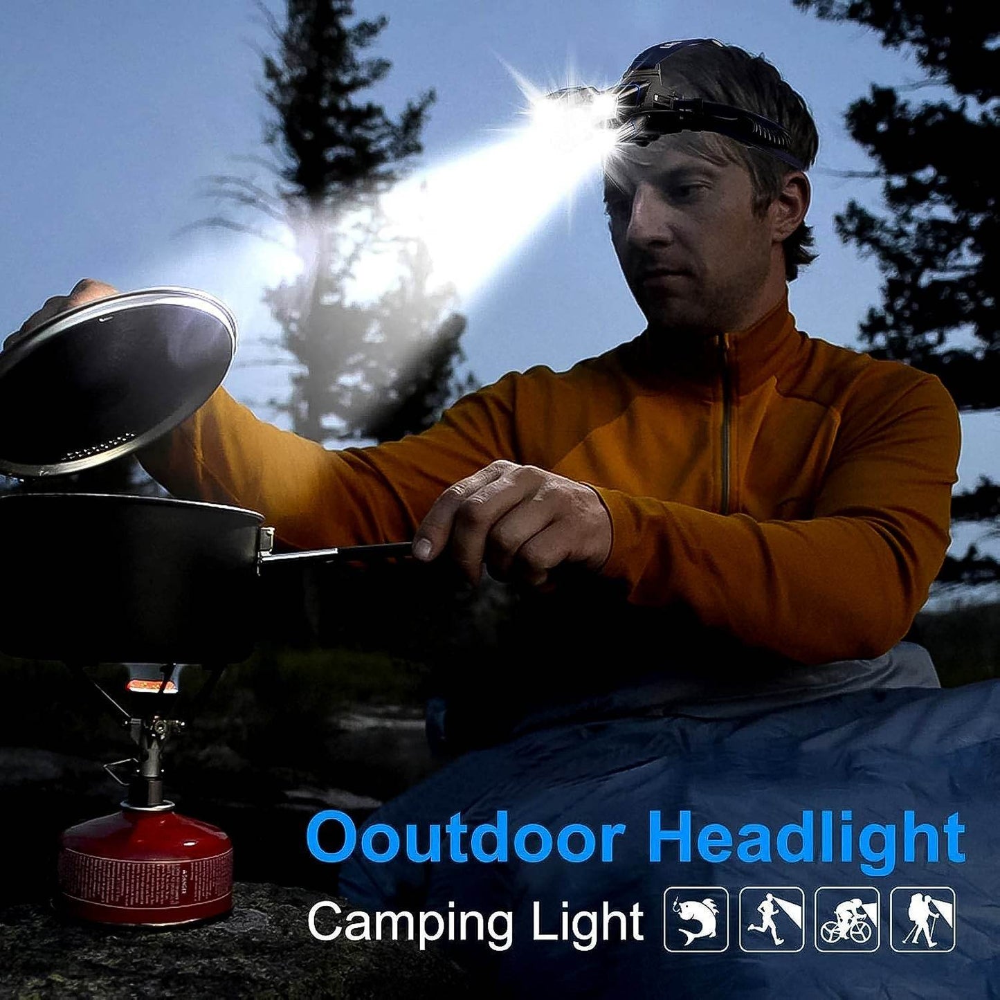 5 LED Headlamp USB Rechargeable Head Light (1 Pc) - Gadgetspiremart