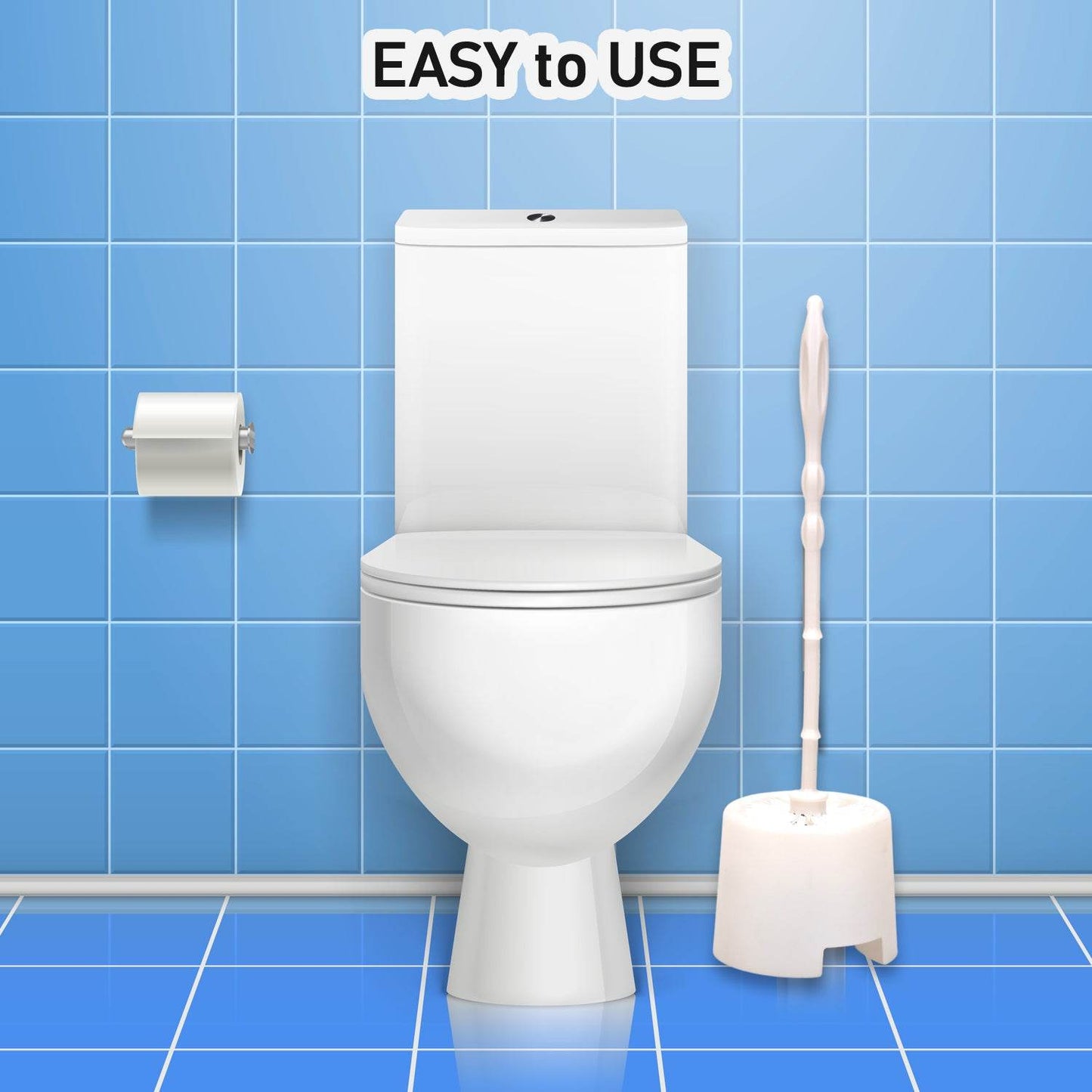 Toilet Cleaning Brush with Potted Holder - Gadgetspiremart