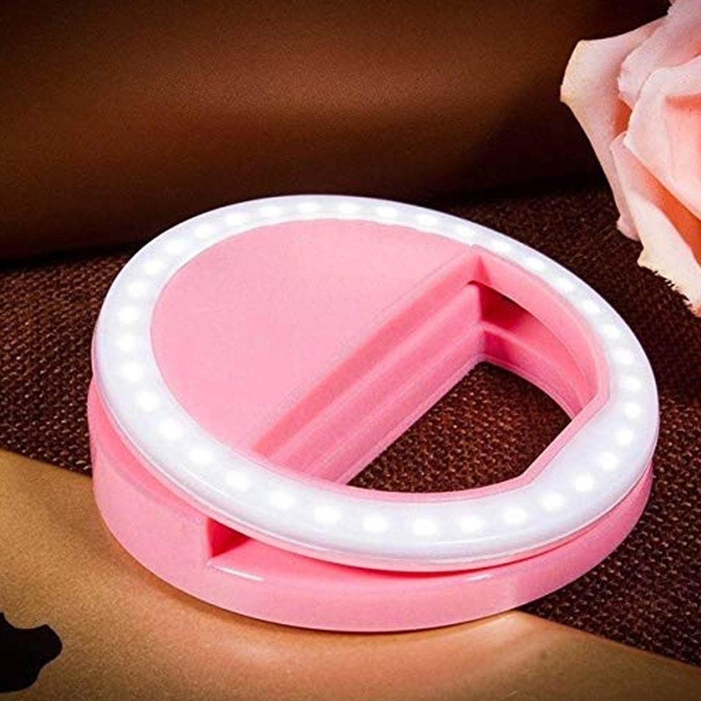 Phone Selfie Ring Light – Battery Operated Clip-On Light for Smartphone Photography (Battery Not Included) - Gadgetspiremart