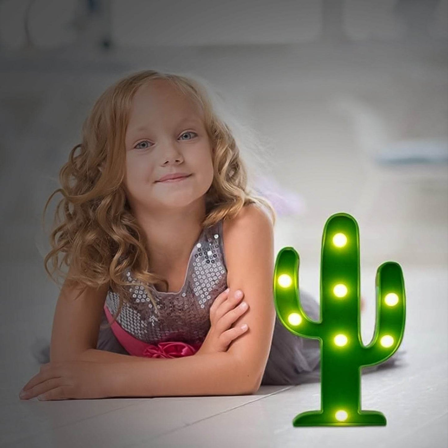 LED Cactus Light, LED Desk Lamp, LED Table Lamp (1 Pc / Battery not Included) - Gadgetspiremart