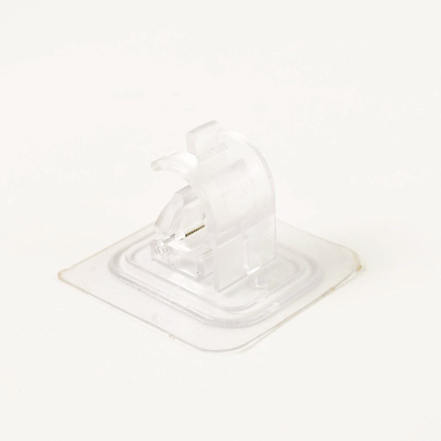 Wall Mount Transparent Self-Adhesive Clip with Strong Spring Grip