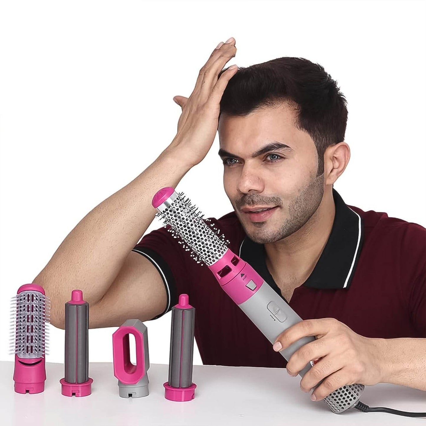5 In 1 Hair Dryer Brush, Multifunctional Hot Air Styler Hair Tools - Gadgetspiremart