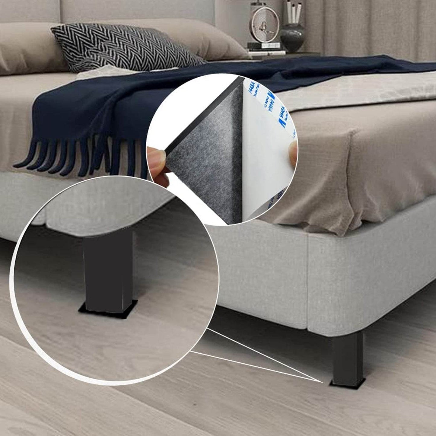 4-Piece Square Felt Furniture Floor Protector Pads - Gadgetspiremart