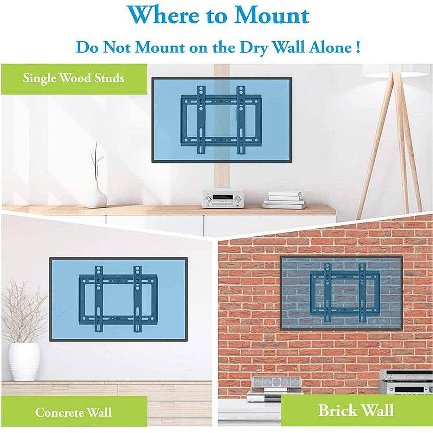 Universal Heavy Duty Adjustable Metal LED LCD TV Wall Mount Bracket - Gadgetspiremart