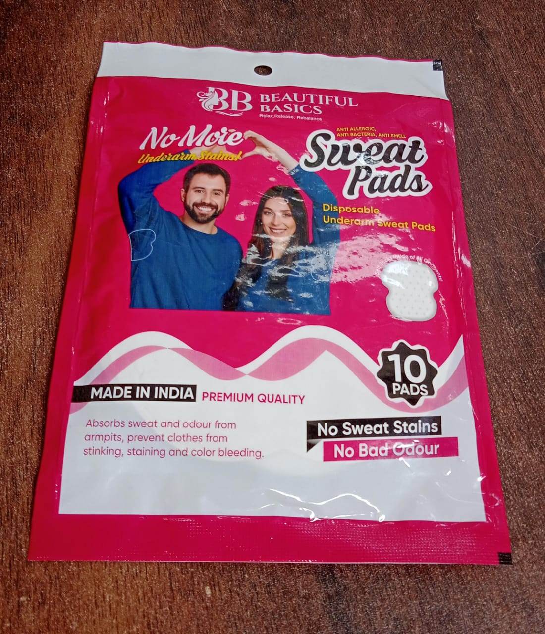 Underarms Sweat Pads Disposable Highly Absorbent Pads (Pack of 10) - Gadgetspiremart