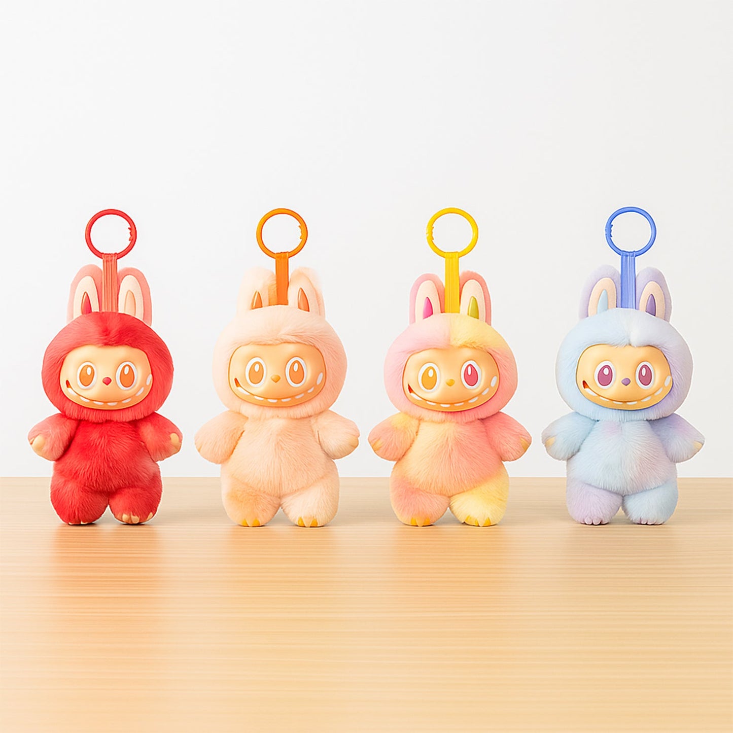 Plush Toy Cartoon Keychain with Hook Assorted Colorful Animal Design Have a Seat Vinyl Plush Blind Box 1 Pc (Mix Design)