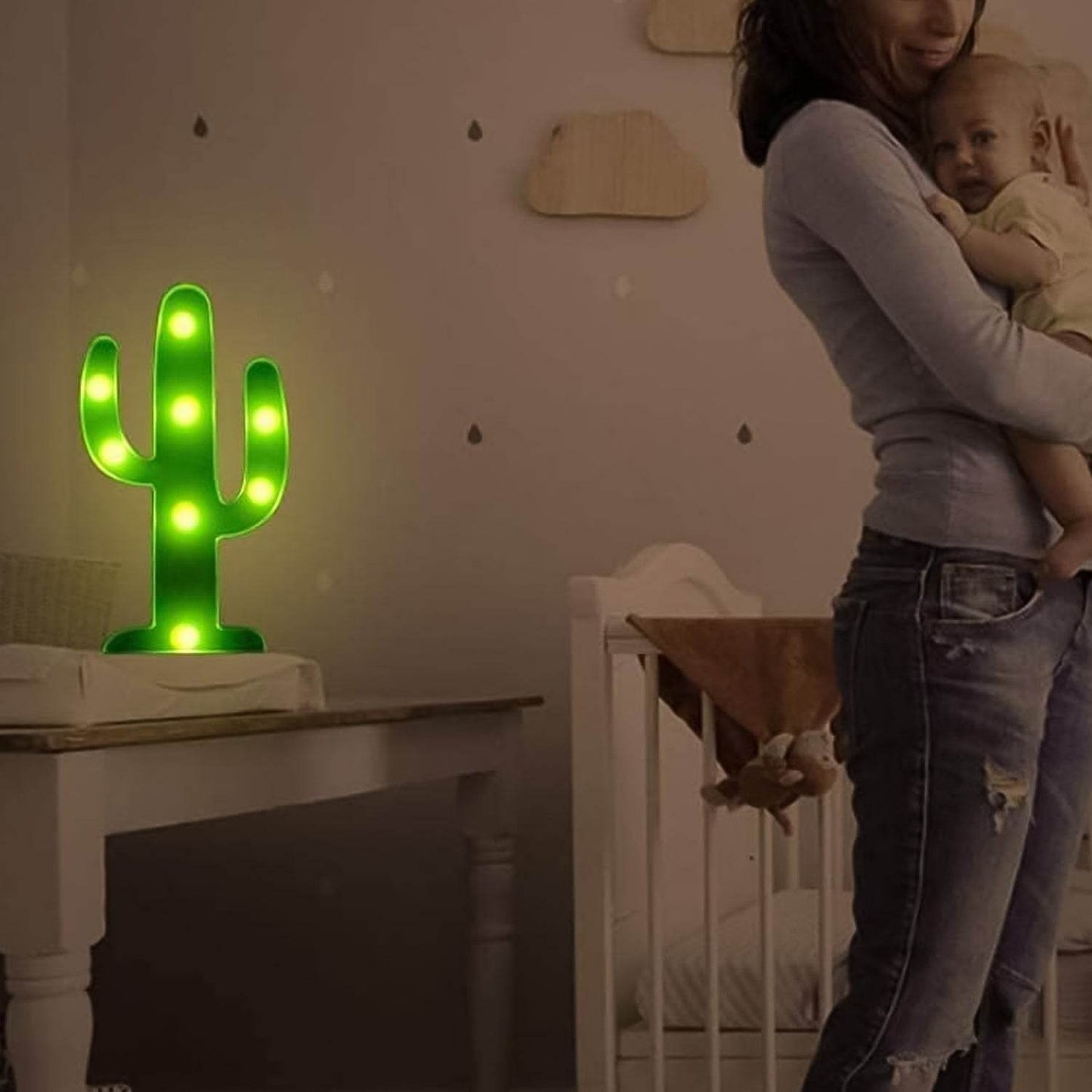 LED Cactus Light, LED Desk Lamp, LED Table Lamp (1 Pc / Battery not Included) - Gadgetspiremart