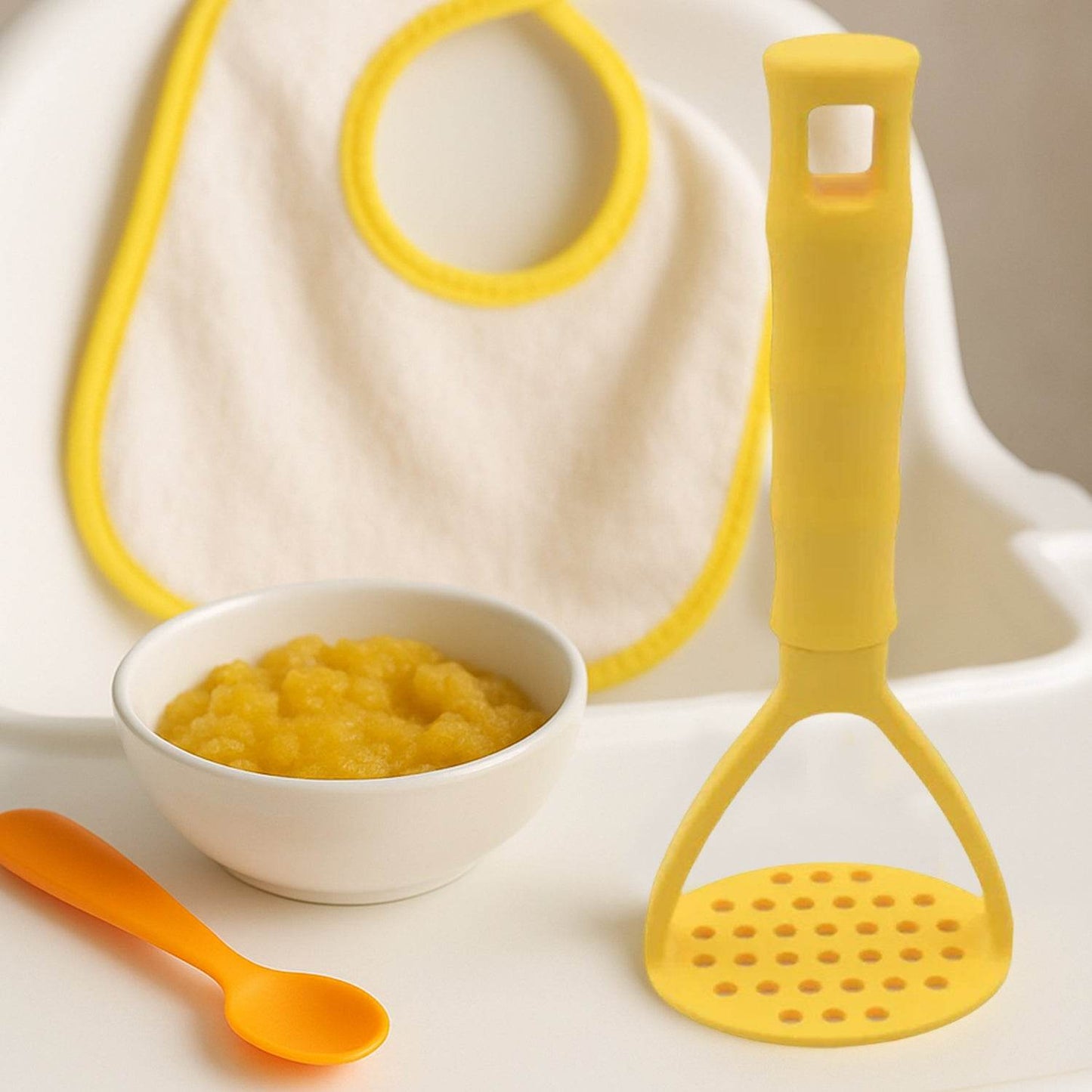 Kitchen Food Masher | Heavy Duty Masher for Fruits, Veggies & Potatoes | Soft Grip Handle (1 Pc) - Gadgetspiremart