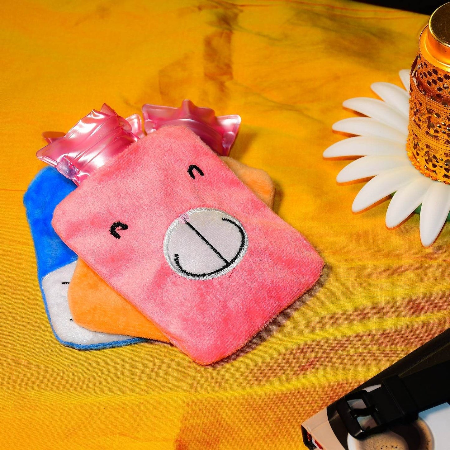 Pink Hot Water Bag with Cover – Relief for Neck, Shoulders & Cramps - Gadgetspiremart