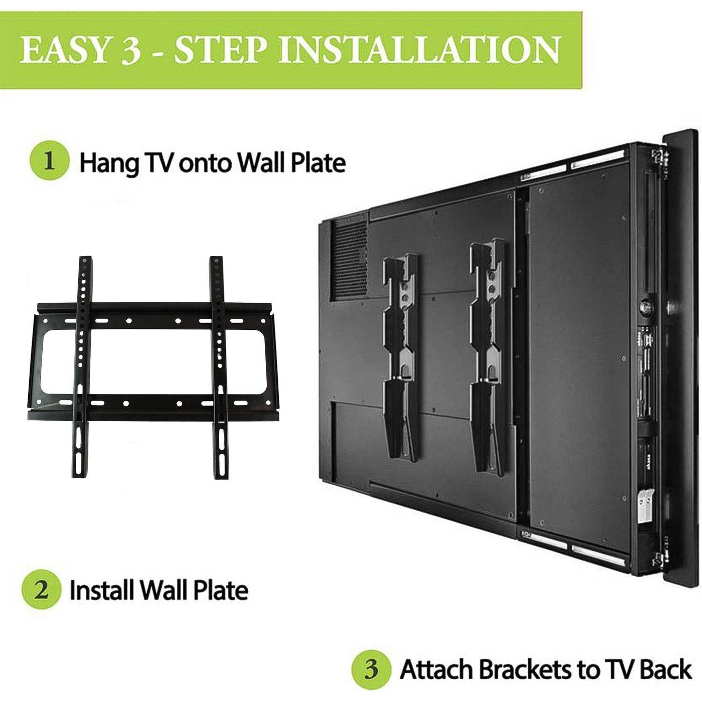Universal Heavy Duty Adjustable Metal LED LCD TV Wall Mount Bracket - Gadgetspiremart