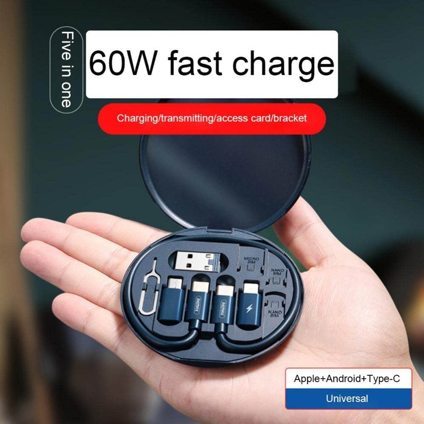 5-in-1 Charging Kit: Universal Cable for Every Device! - Gadgetspiremart
