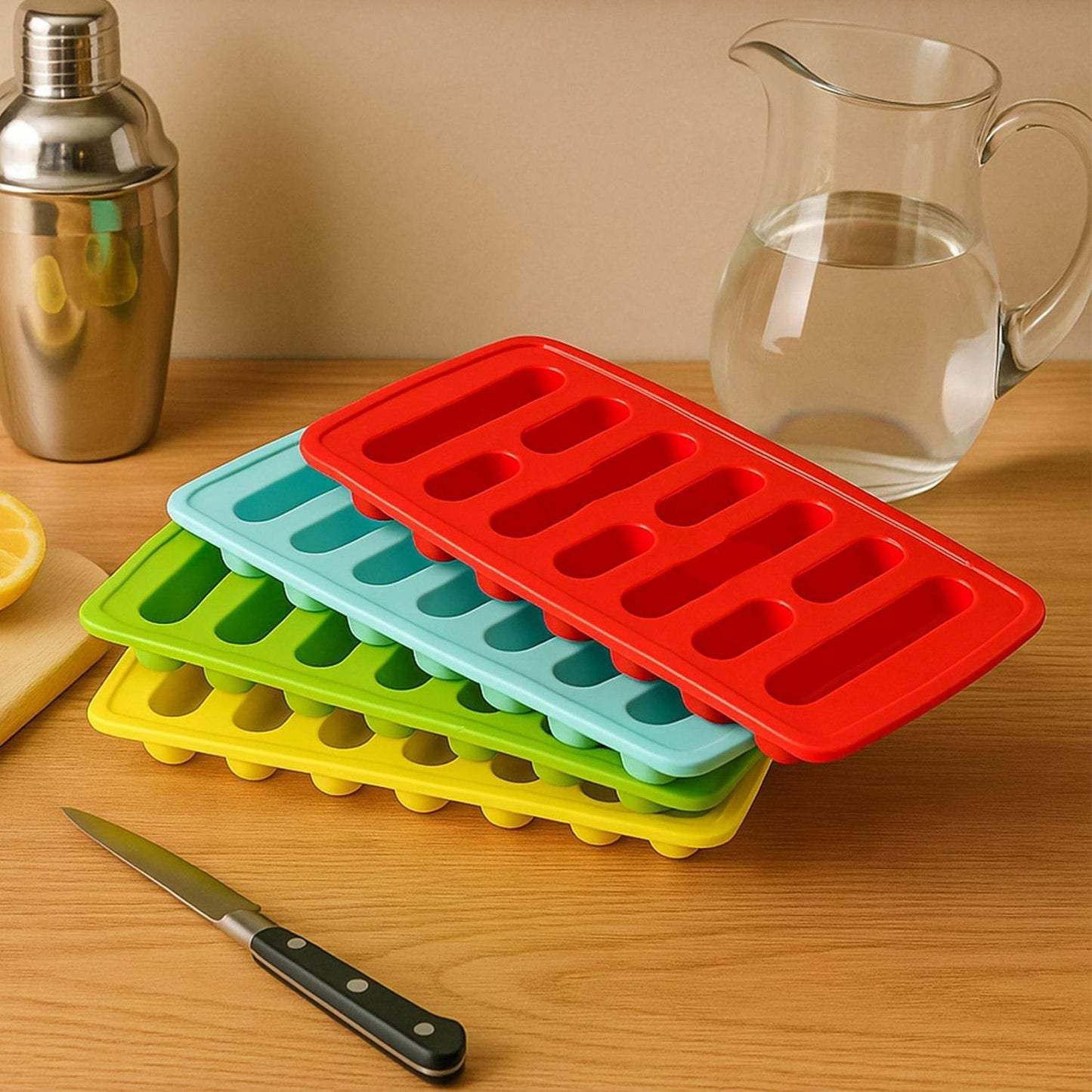 4-Piece Fancy Ice Tray – Versatile Household Ice Maker - Gadgetspiremart