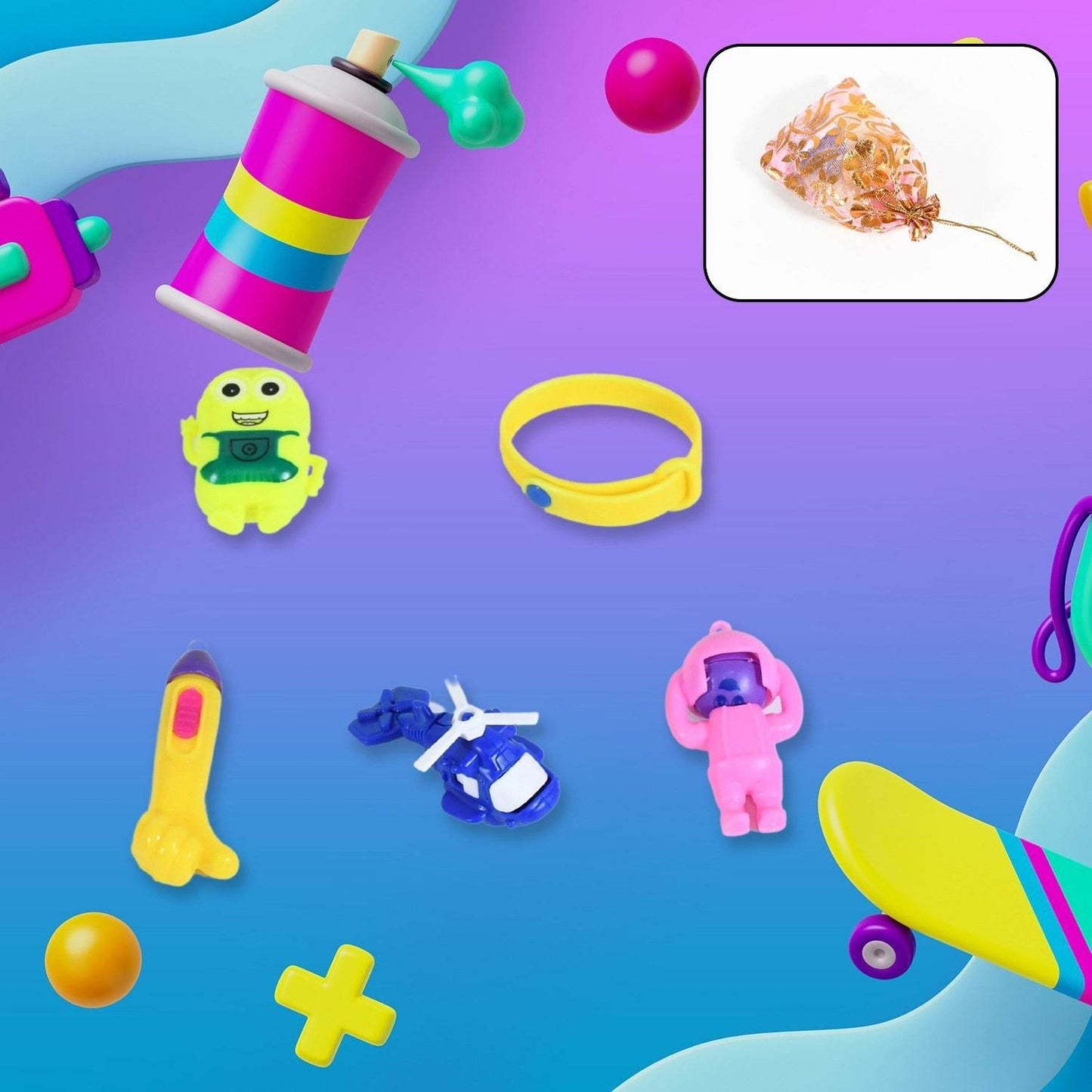 5Pc Toy Combo Kids Best Gift Set Combo Attractive & Unique Toy Combo 5Pc Colorful Toy Combo With Potli Bag - Gadgetspiremart