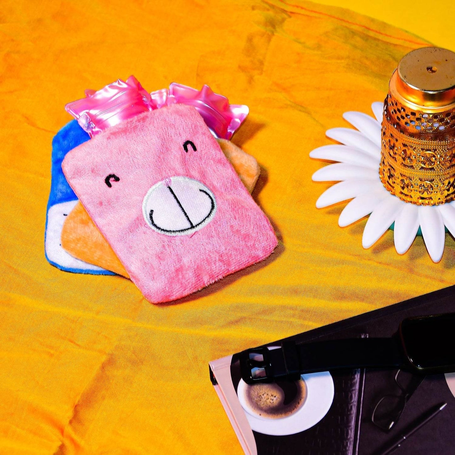Pink Hot Water Bag with Cover – Relief for Neck, Shoulders & Cramps - Gadgetspiremart