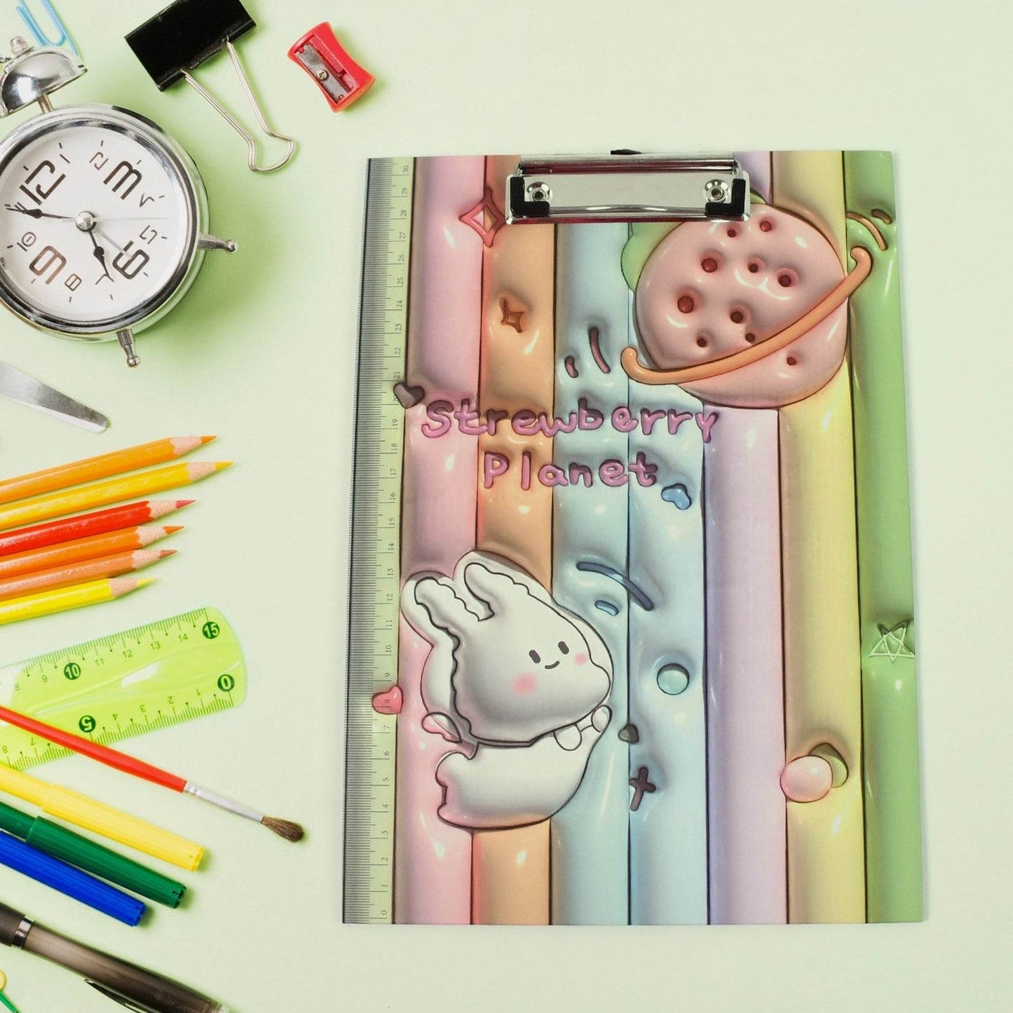 Wooden Paper Clipboard Writing Pad with Clip (1 Pc / 31×22 Cm) - Gadgetspiremart