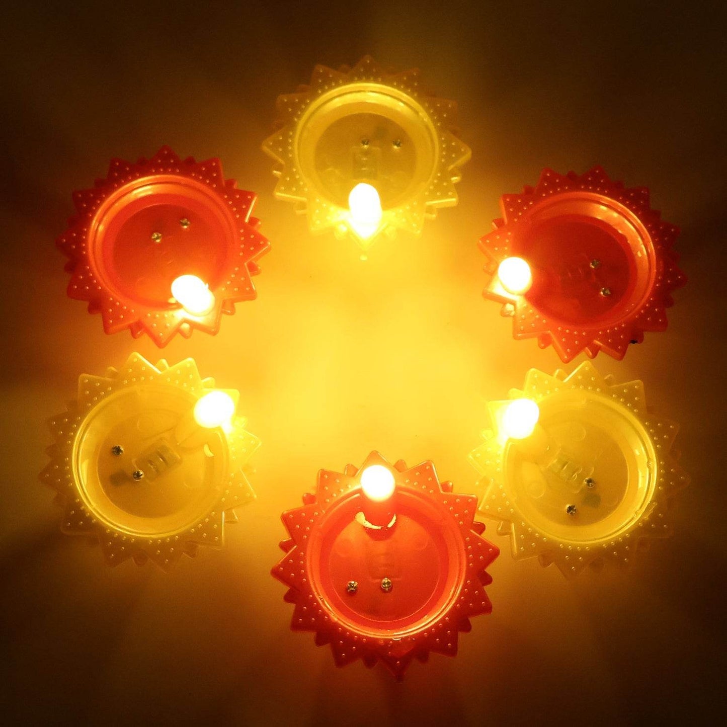 Water Sensor LED Diya Set (6 Pc) - Gadgetspiremart