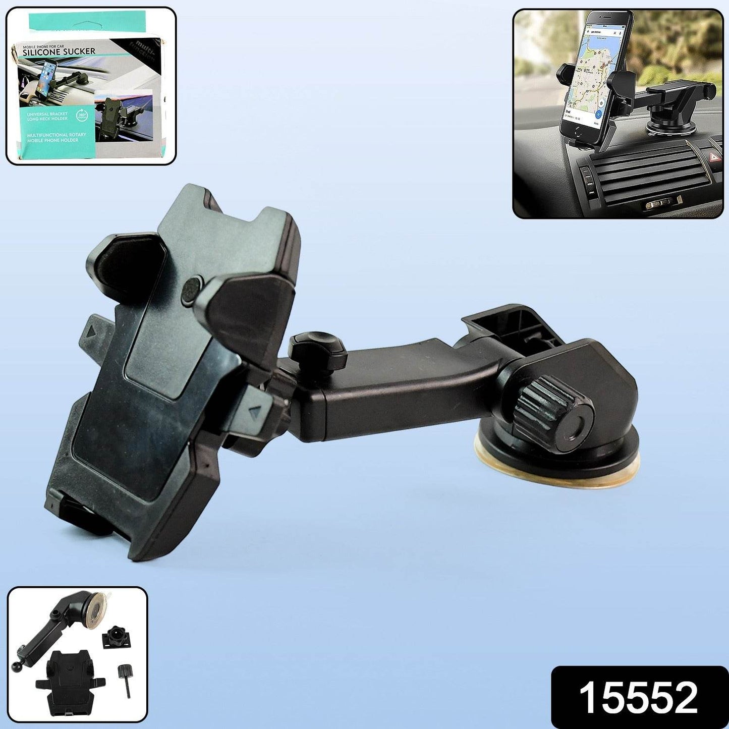 Universal Car Mobile Phone Holder Universal Car Mobile Phone Holder (1 Pc) - Gadgetspiremart