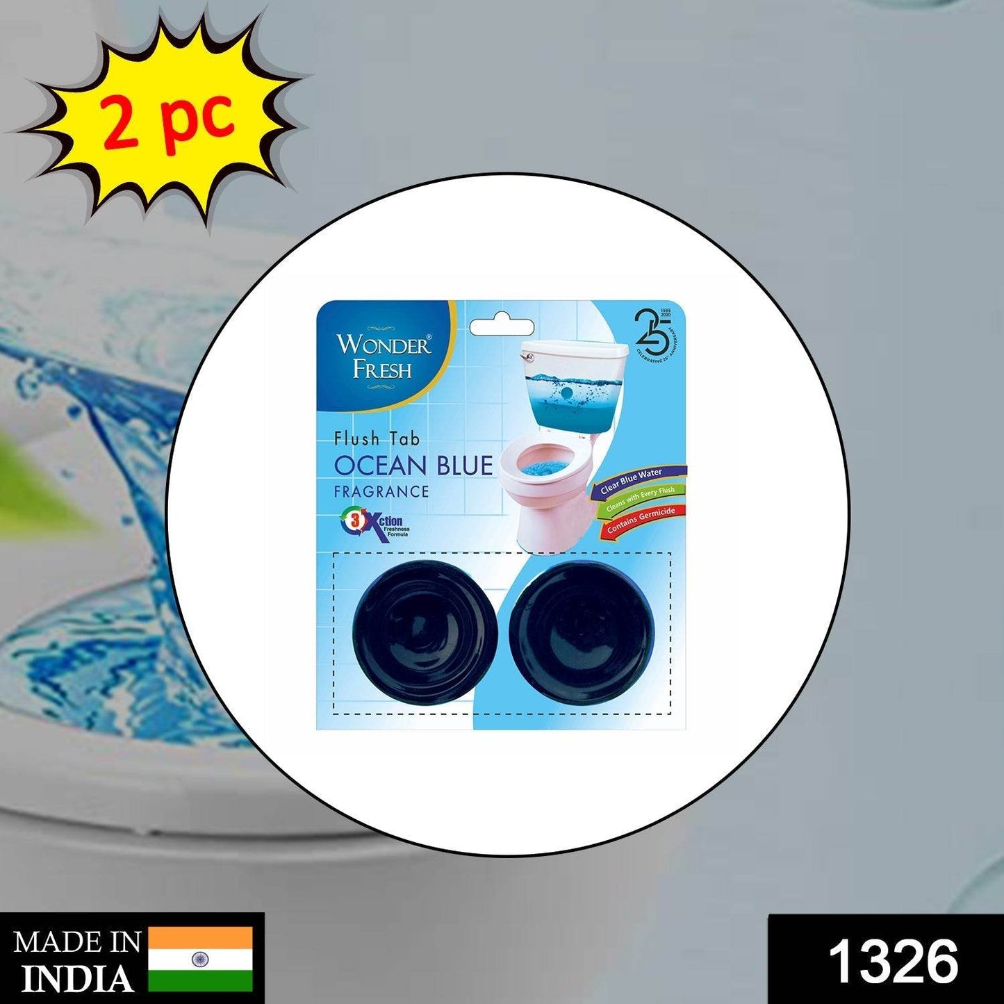 Toilet Cleaner Flush Tab Ocean Blue 100 Gram - Gadgetspiremart