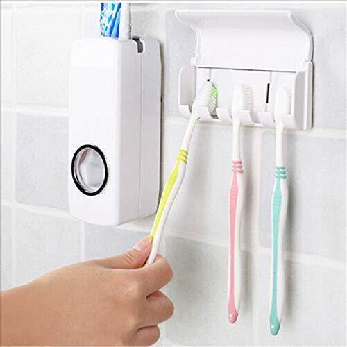 Toothpaste Dispenser & Tooth Brush Holder - Gadgetspiremart