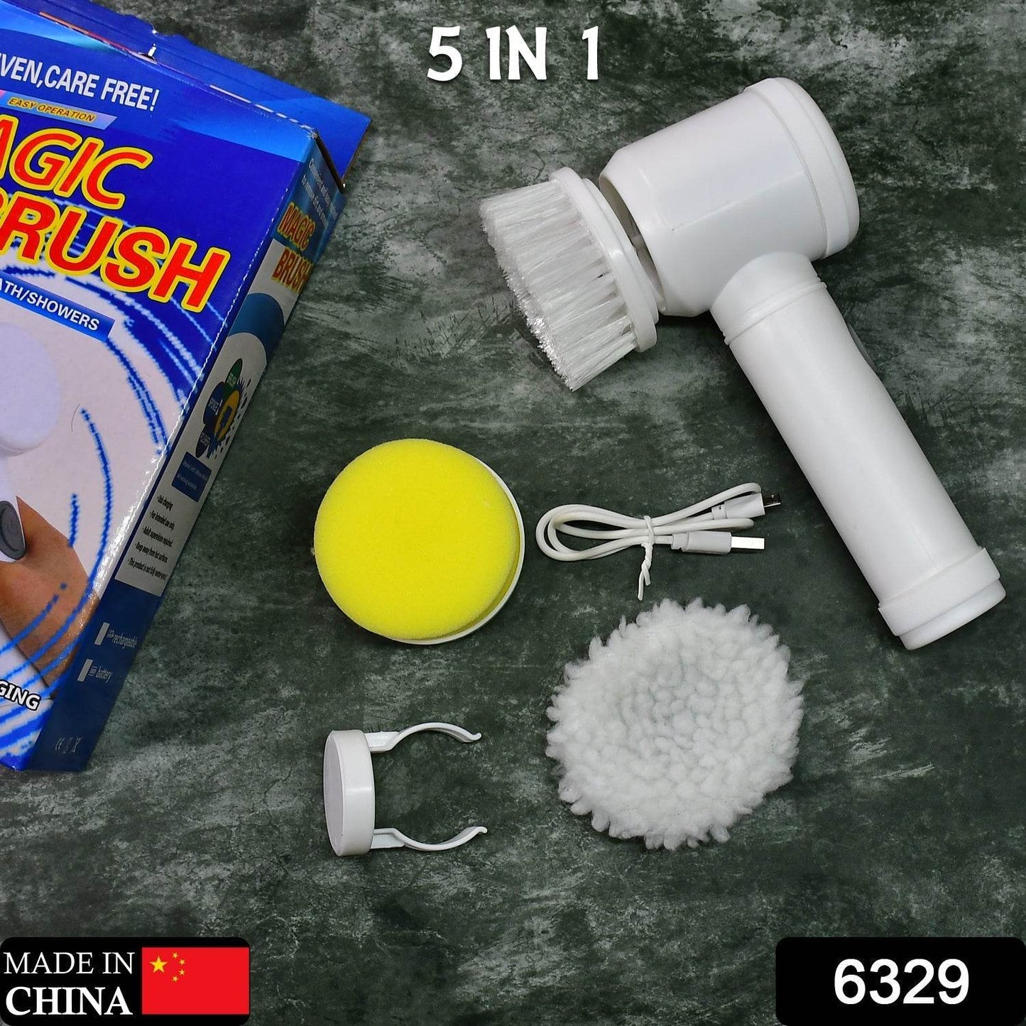 5in1 Home Kitchen Electric Cleaning Brush, Electric Spin Scrubber - Gadgetspiremart