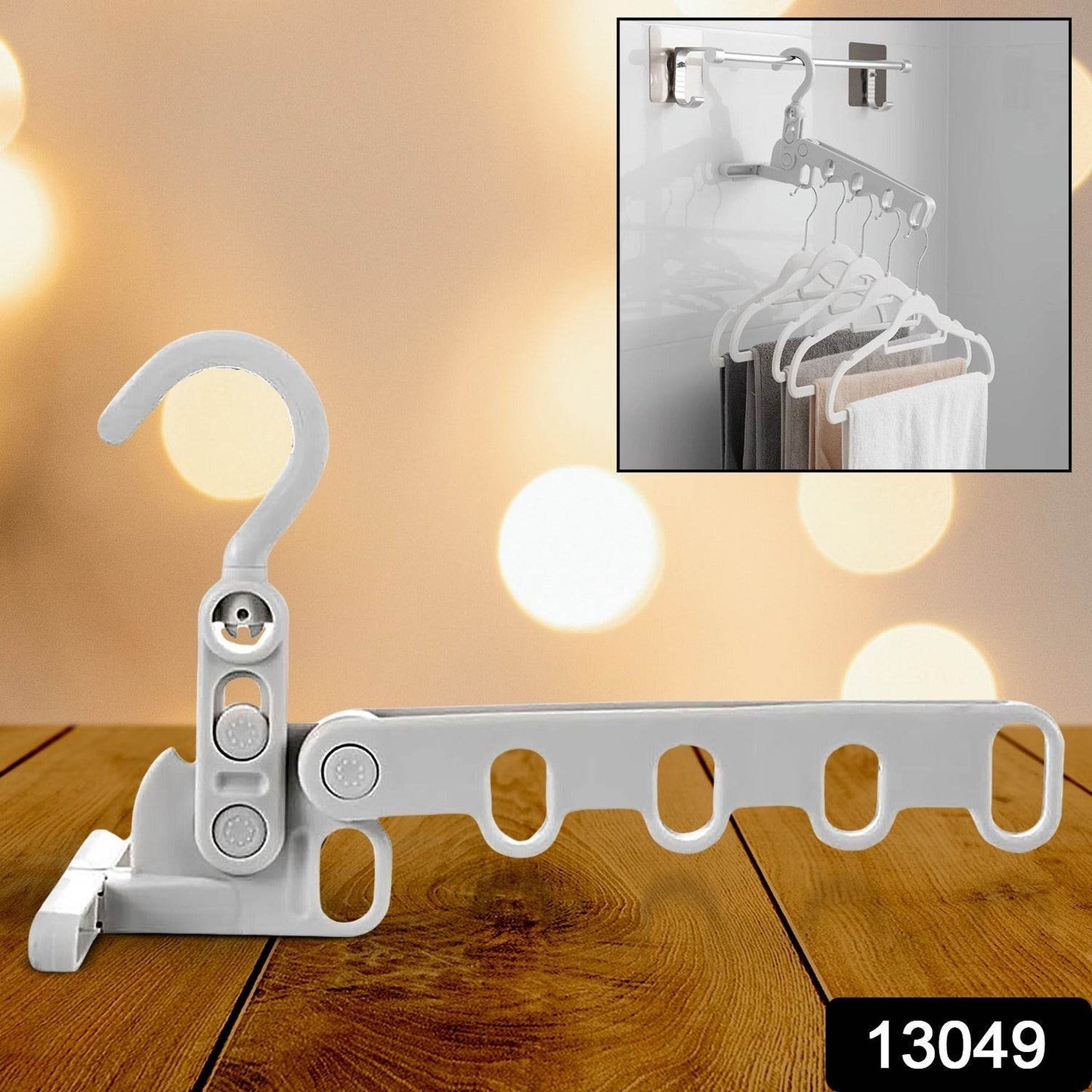5-Hole Foldable Clothes Hanger – Robust, Space-Saving Travel Rack - Gadgetspiremart