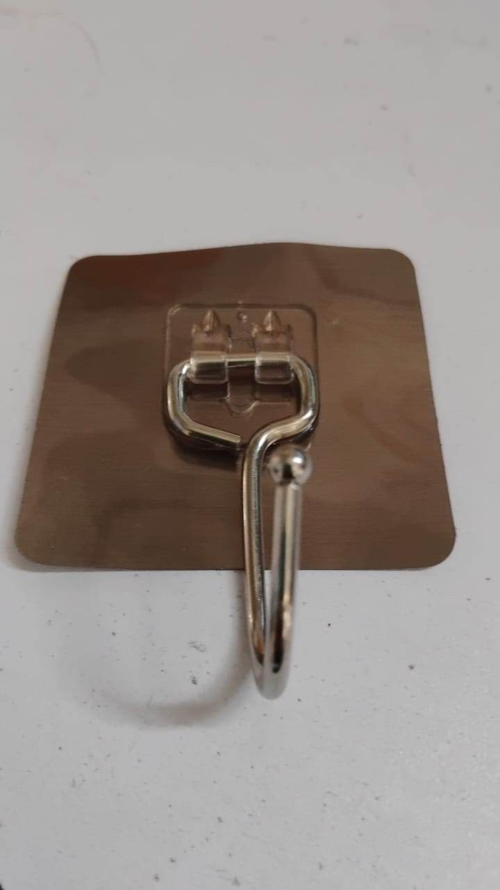 Large Stainless Steel Self Adhesive Wall Hooks (1 Pc) - Gadgetspiremart
