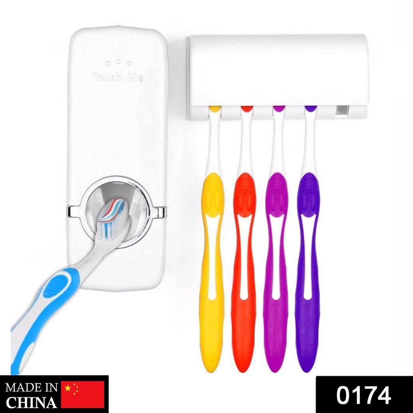 Toothpaste Dispenser & Tooth Brush Holder - Gadgetspiremart