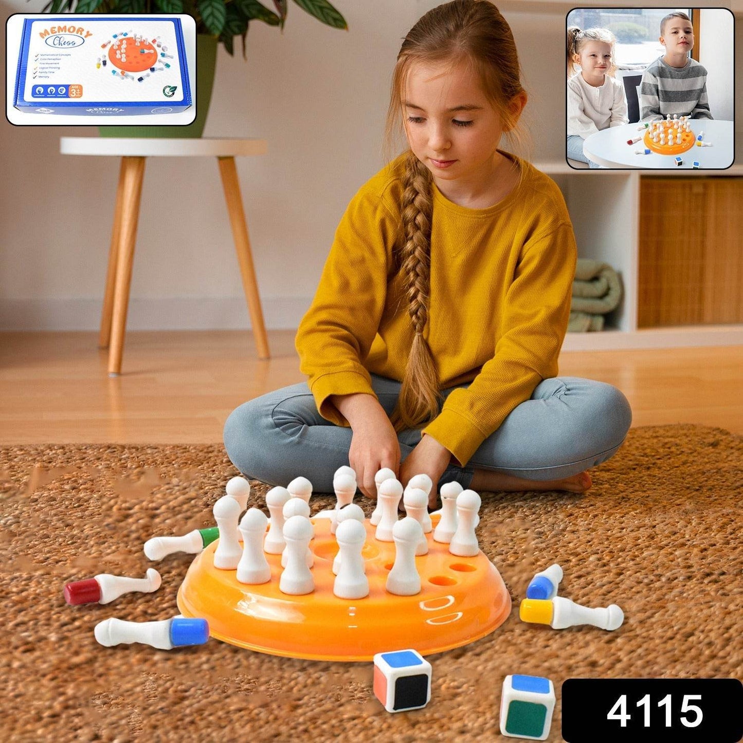 Plastic Brain Teaser Memory Chess Game (1 Set) - Gadgetspiremart