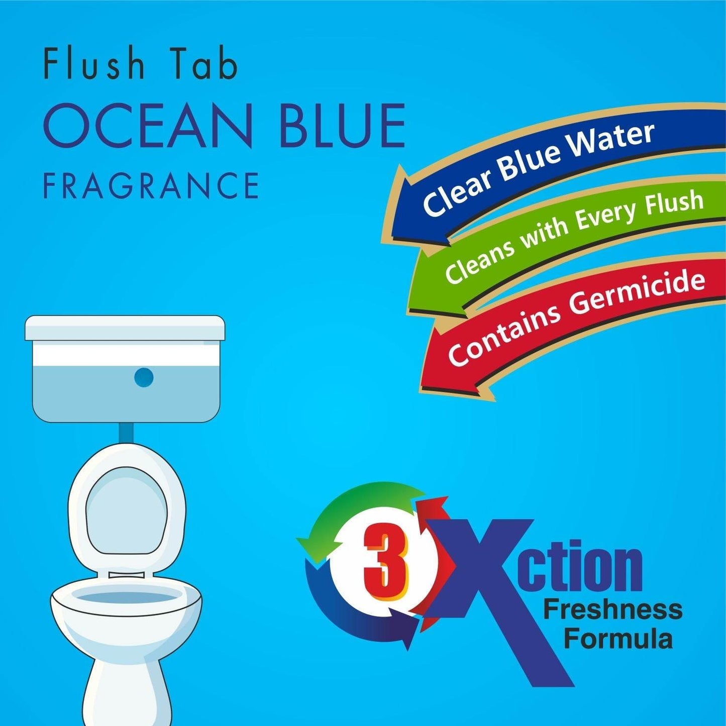 Toilet Cleaner Flush Tab Ocean Blue 100 Gram - Gadgetspiremart
