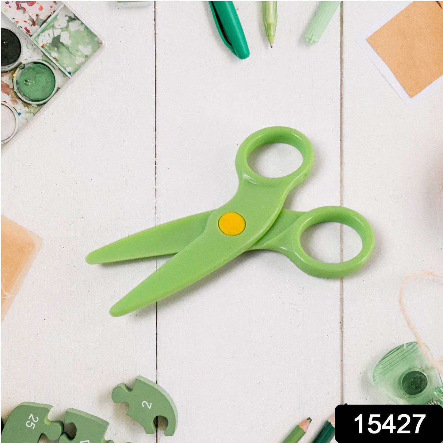 Plastic Safety Scissor, Pre-school Training Scissors (1 Pc) - Gadgetspiremart